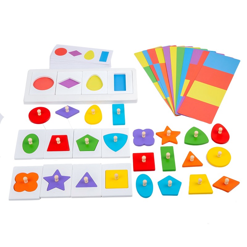 Wooden math shape matches I035