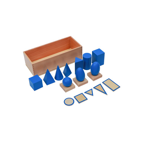 Geometric Solids with Stand, Bases, and Box A050