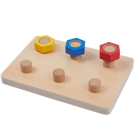Three color screw wooden column I283