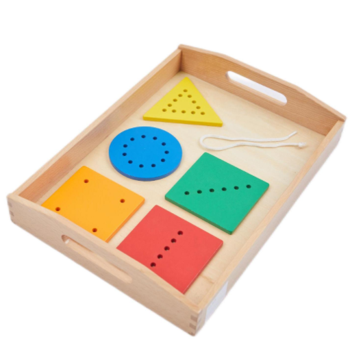 Geometric shape threading toy I263