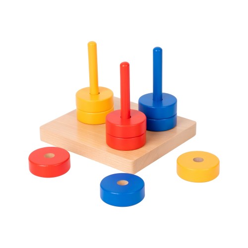 Colored Discs on 3 Colored Dowels I100-2