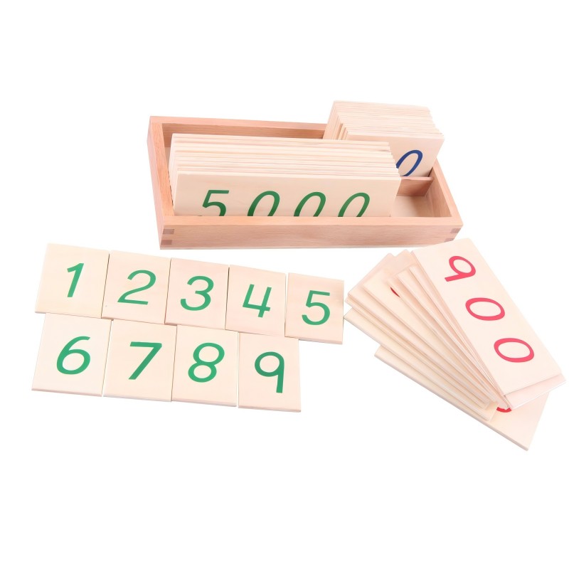 Large Wooden Number Cards With Box (1-9000) C052