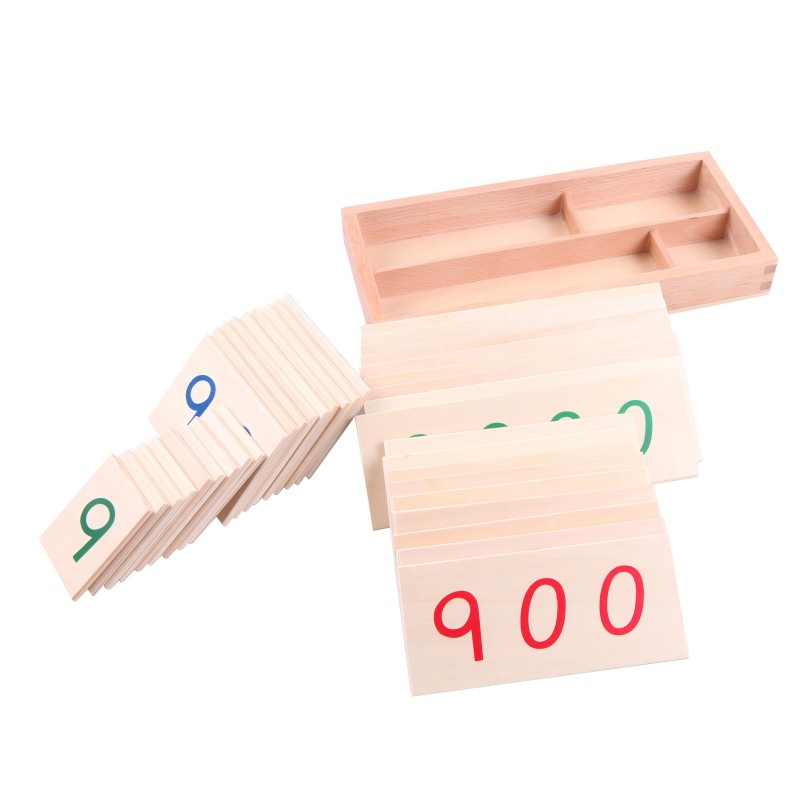 Small Wooden Number Cards With Box (1-9000) C055