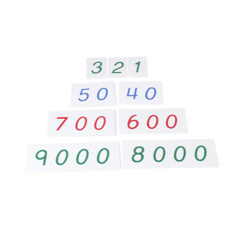 Small PVC Number Cards With Box (1-9000) C059
