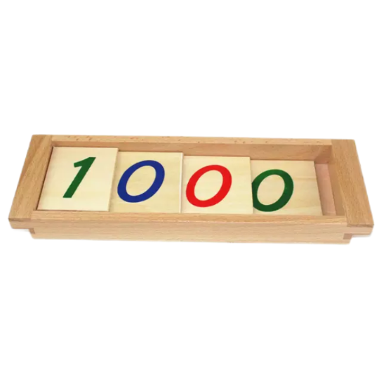 Large Wooden Number Cards With Box (1-1000) C306