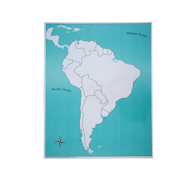 Unlabeled South America Control Map pvc G042-1