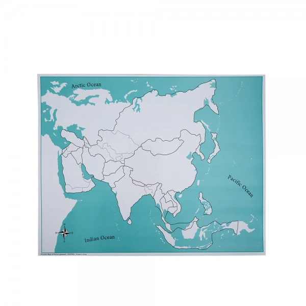 Unlabeled Asia Control Map pvc G052-1
