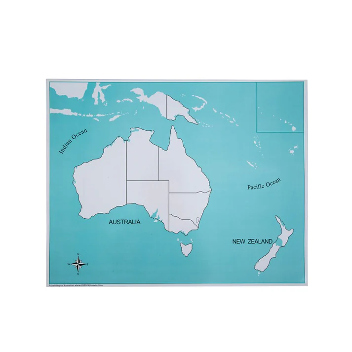 Unlabeled Australia Control Map pvc G072-1