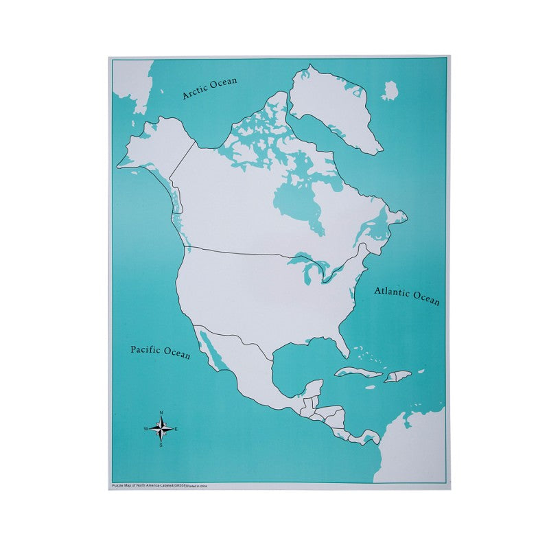 Unlabeled North America Control Map pvc G032-1