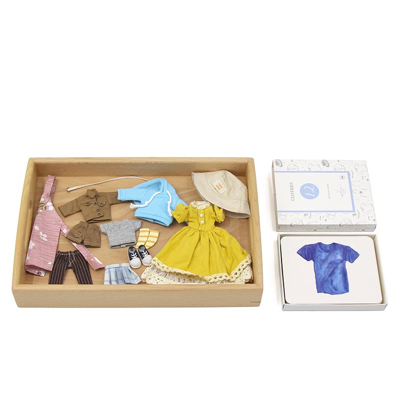 Objects With Similar Matching Cards -cloth with wooden tray W5011-3
