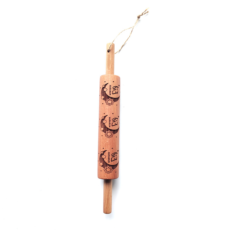 Wooden Embossing Rolling Pins With The Moon F1710-5