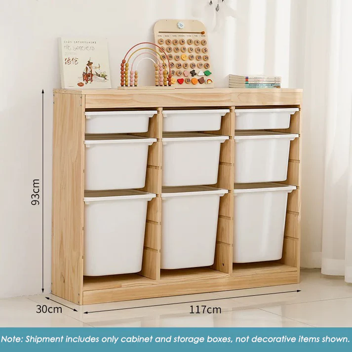 Storage Combination with Boxes –117×30×93cm