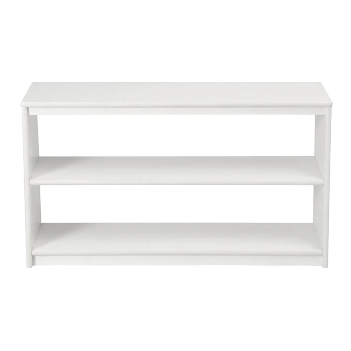 Open Back Shelf, 2 Tiers -White Painting