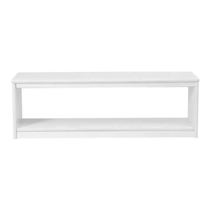 Open Back Shelf, 1 Tier -White Painting