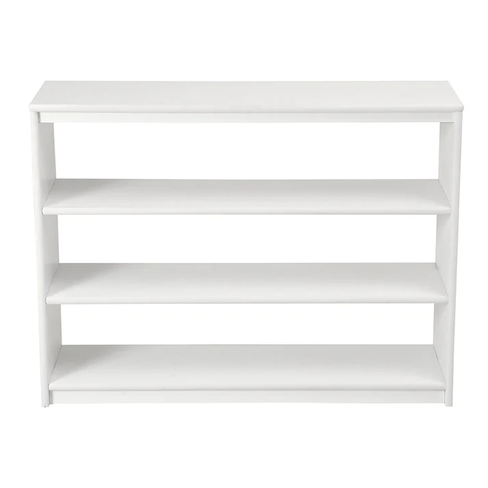 Open Back Shelf, 3 Tiers -White Painting