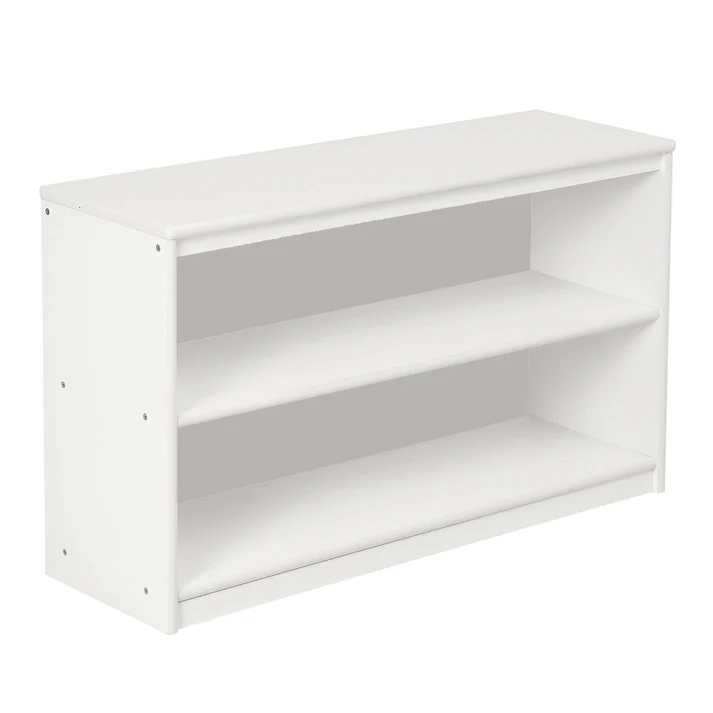 Closed Back Shelf, 2 Tiers -White Painting