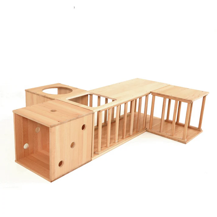 Pikler Maze – Set of 4 Climbing Cubes for Infants & Toddlers