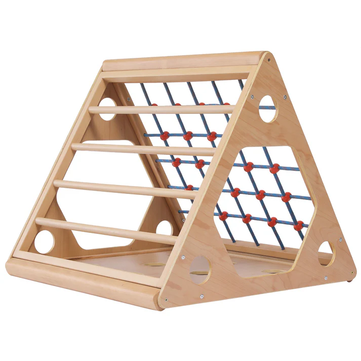 Montessori Climbing and Sliding Triangle Rack with Ropes