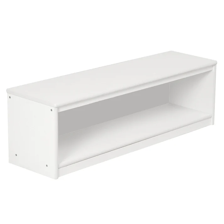 Closed Back Shelf, 1 Tier -White Painting