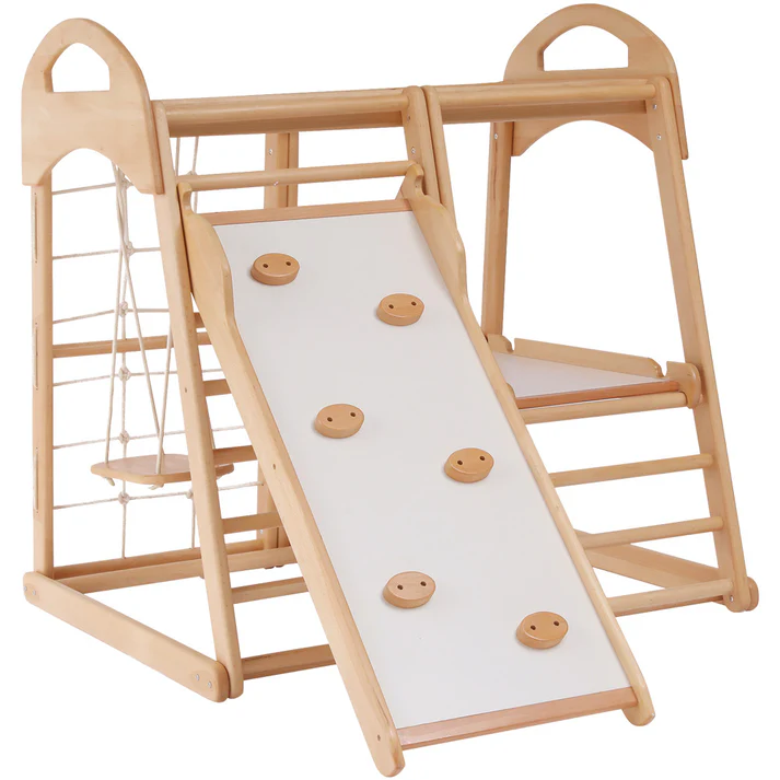 8-in-1 Wooden Montessori Climber Playset for Children